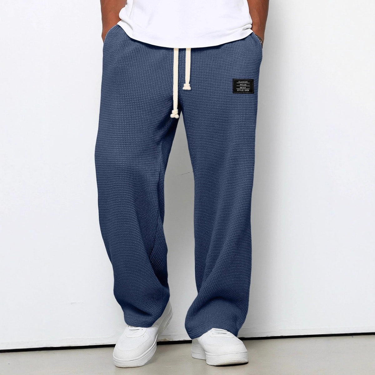 Lightweight Breathable Relaxed Fit Adjustable Waist Casual Pants for Men