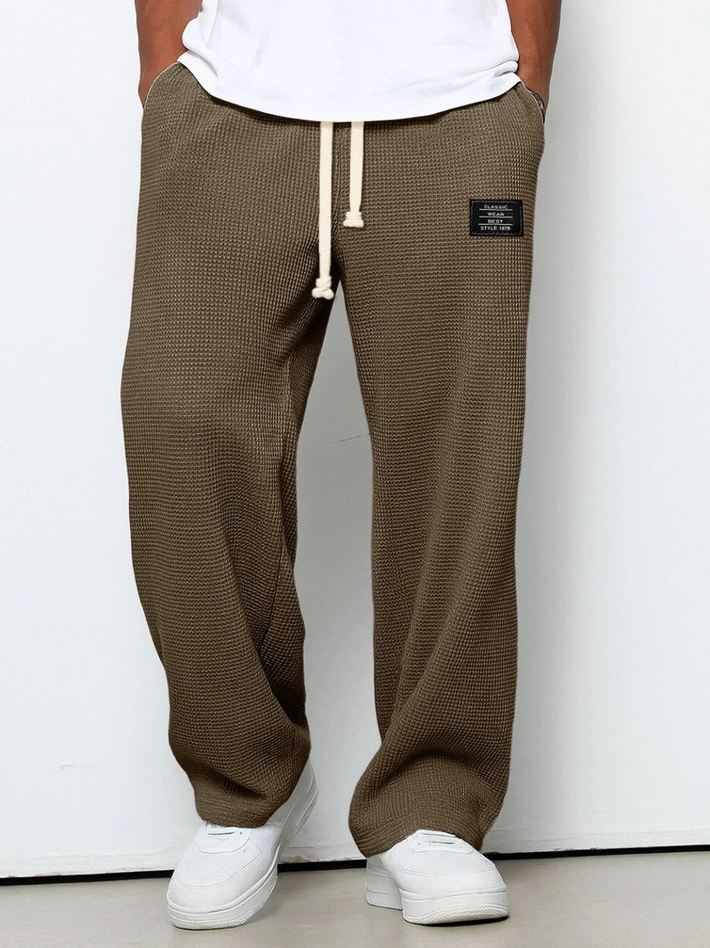 Lightweight Breathable Relaxed Fit Adjustable Waist Casual Pants for Men
