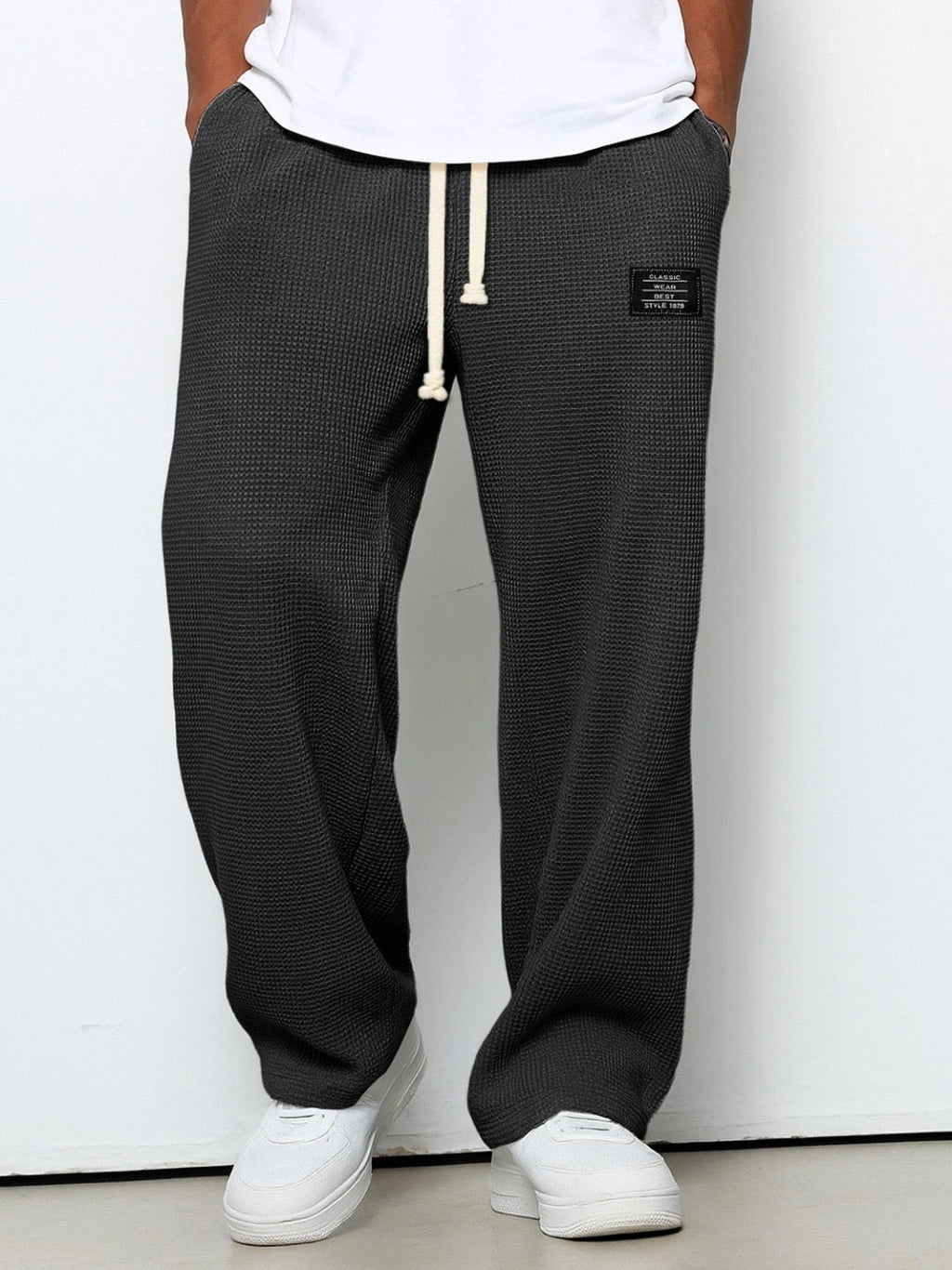 Lightweight Breathable Relaxed Fit Adjustable Waist Casual Pants for Men