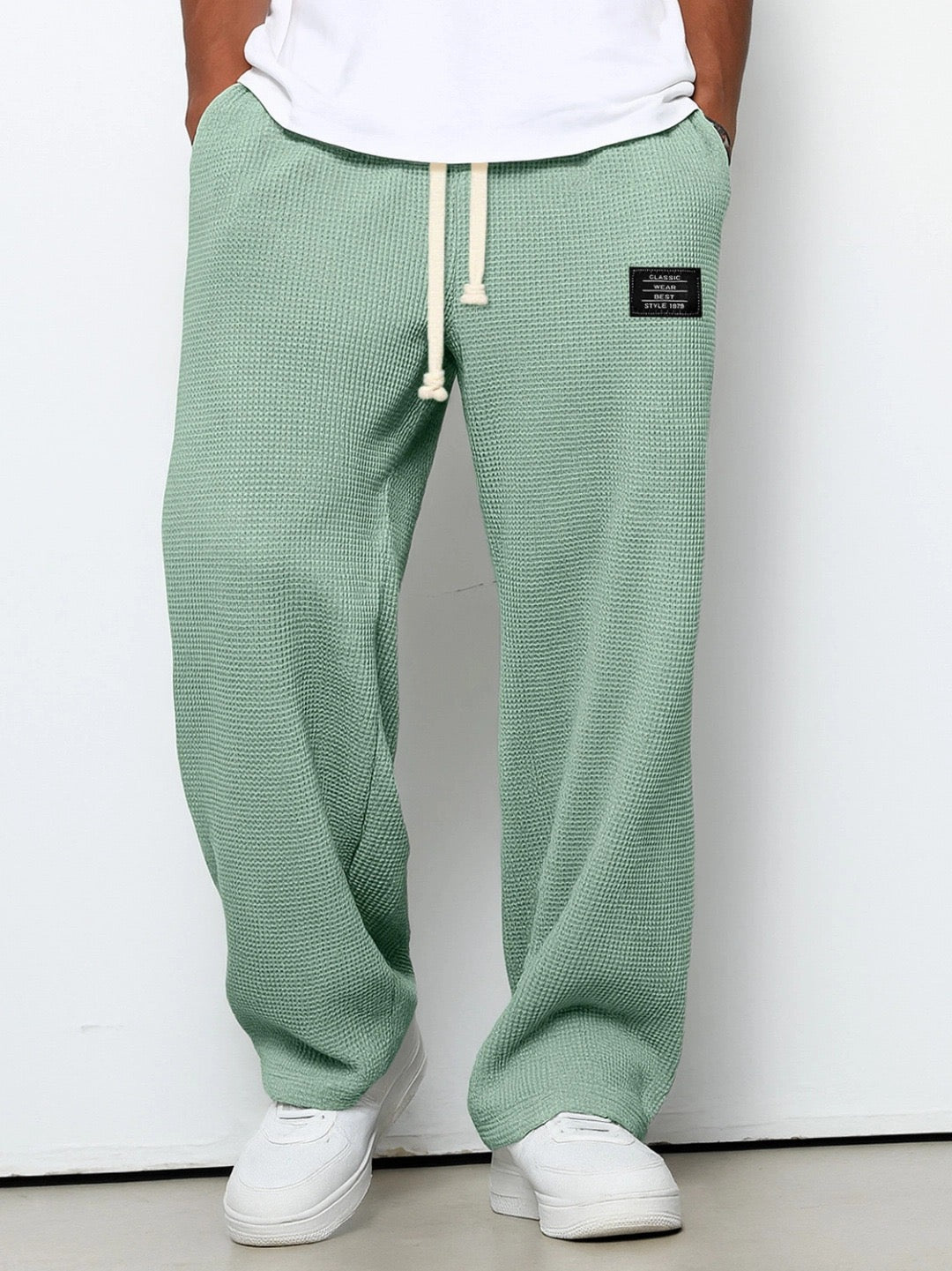 Lightweight Breathable Relaxed Fit Adjustable Waist Casual Pants for Men