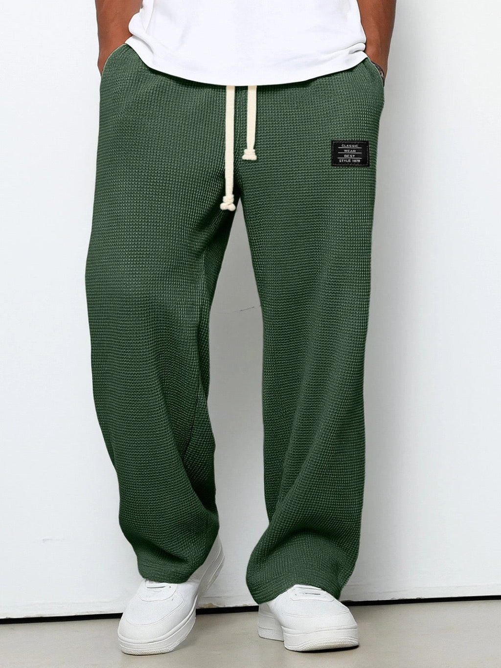 Lightweight Breathable Relaxed Fit Adjustable Waist Casual Pants for Men
