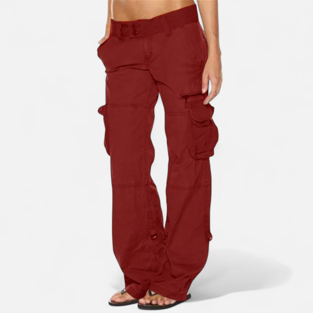 Wide Leg Relaxed Fit Cargo Pants for Women | Utility Pockets