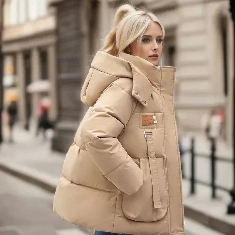 Women's Quilted Jacket | Oversize with High Collar