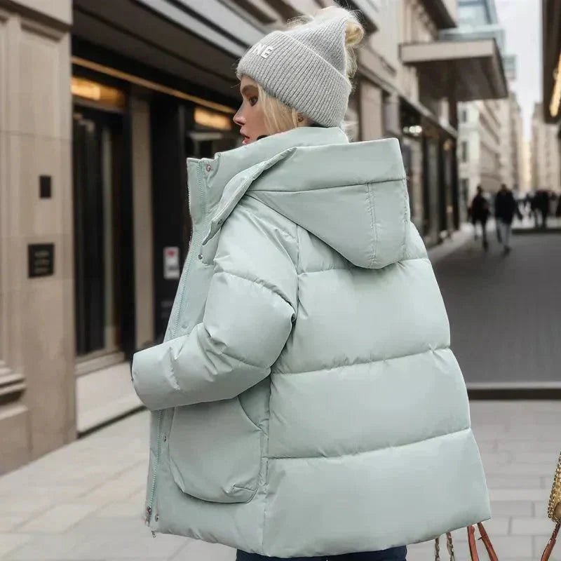 Women's Quilted Jacket | Oversize with High Collar