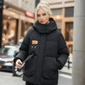 Women's Quilted Jacket | Oversize with High Collar