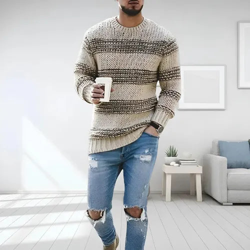 Sven™ Stylish Striped Men's Sweater
