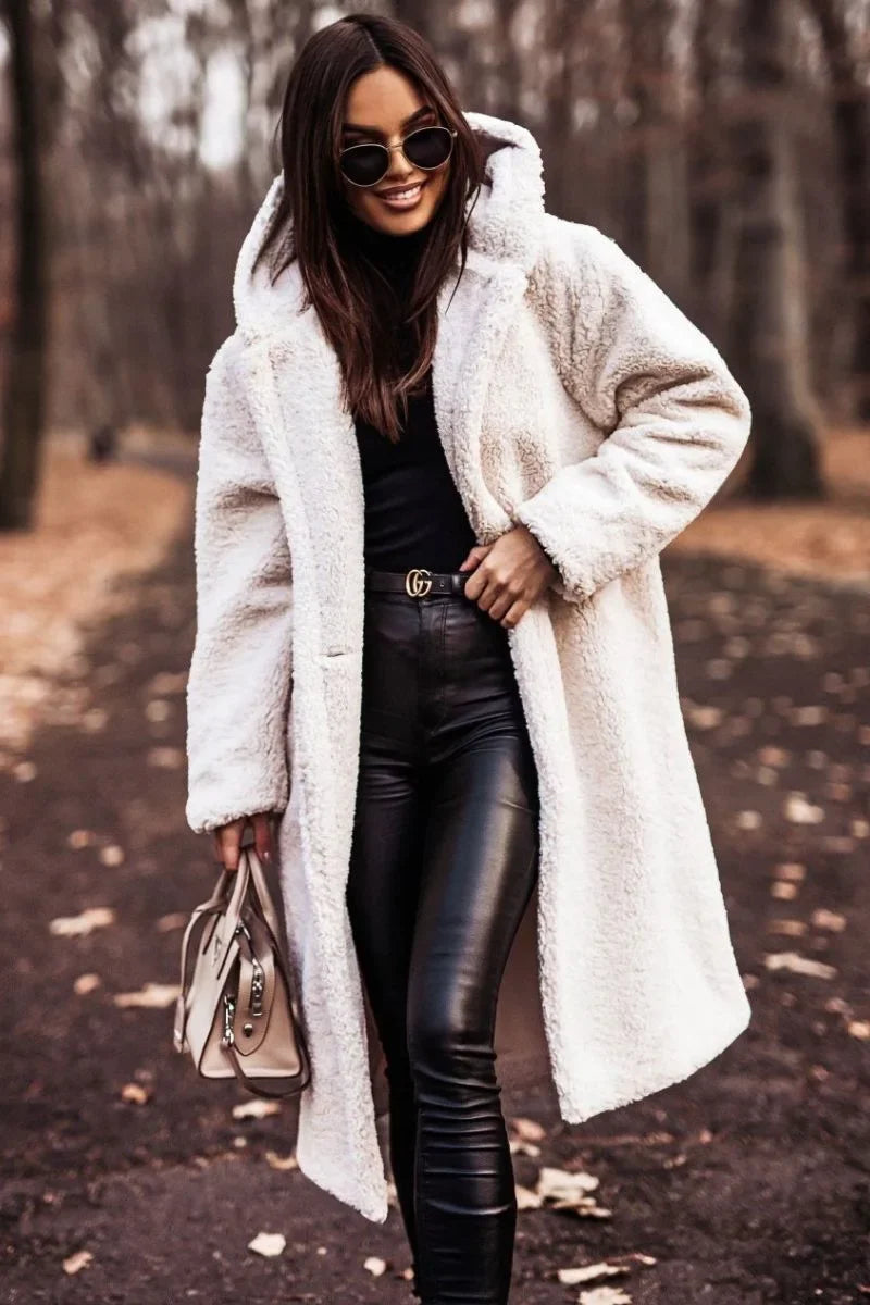 Hooded Winter Coat for Women | Below Hip Length Cold Weather Outerwear