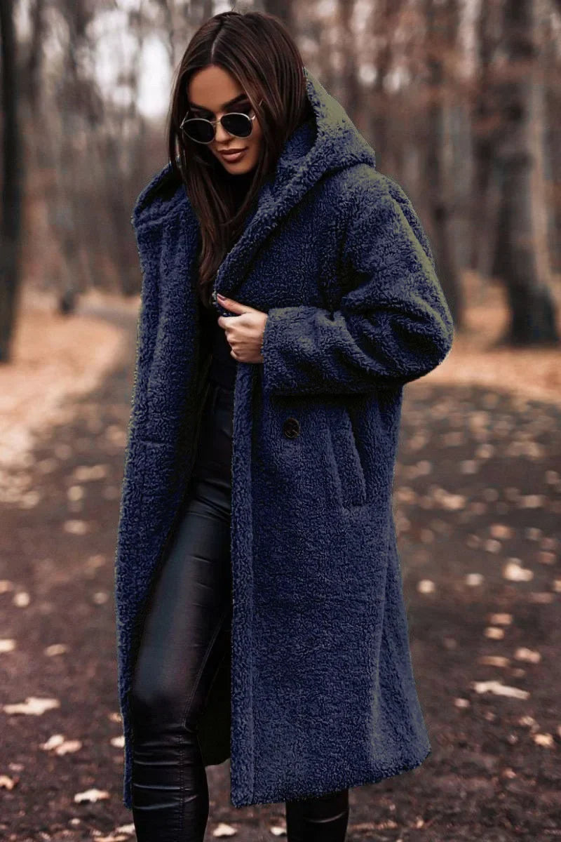 Hooded Winter Coat for Women | Below Hip Length Cold Weather Outerwear
