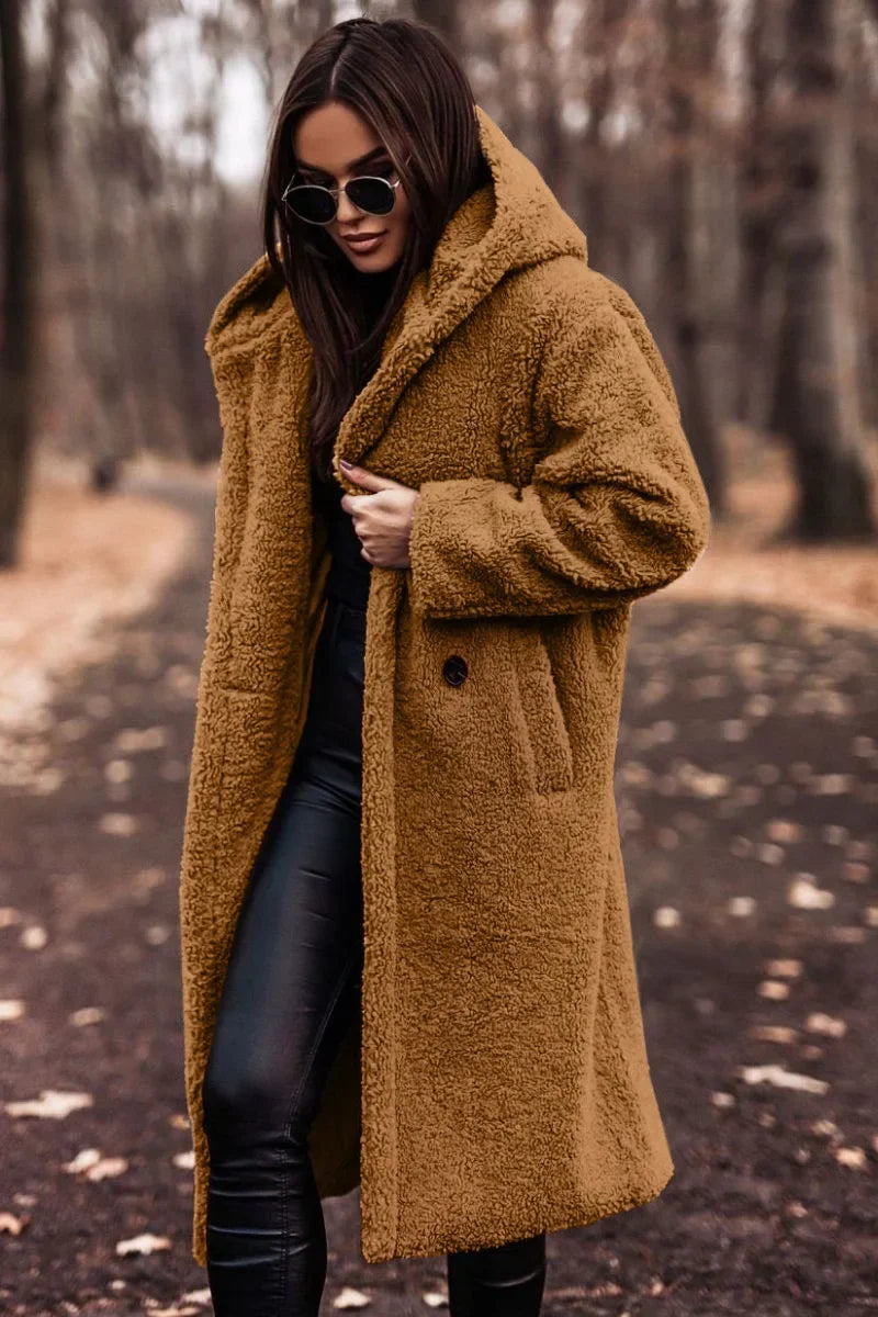 Hooded Winter Coat for Women | Below Hip Length Cold Weather Outerwear