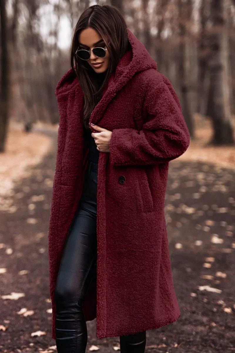 Hooded Winter Coat for Women | Below Hip Length Cold Weather Outerwear