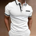 Classic Fit Short Sleeve Collared Polo Shirt for Men | Casual Office Wear