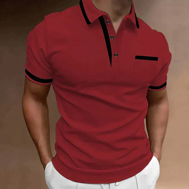 Classic Fit Short Sleeve Collared Polo Shirt for Men | Casual Office Wear