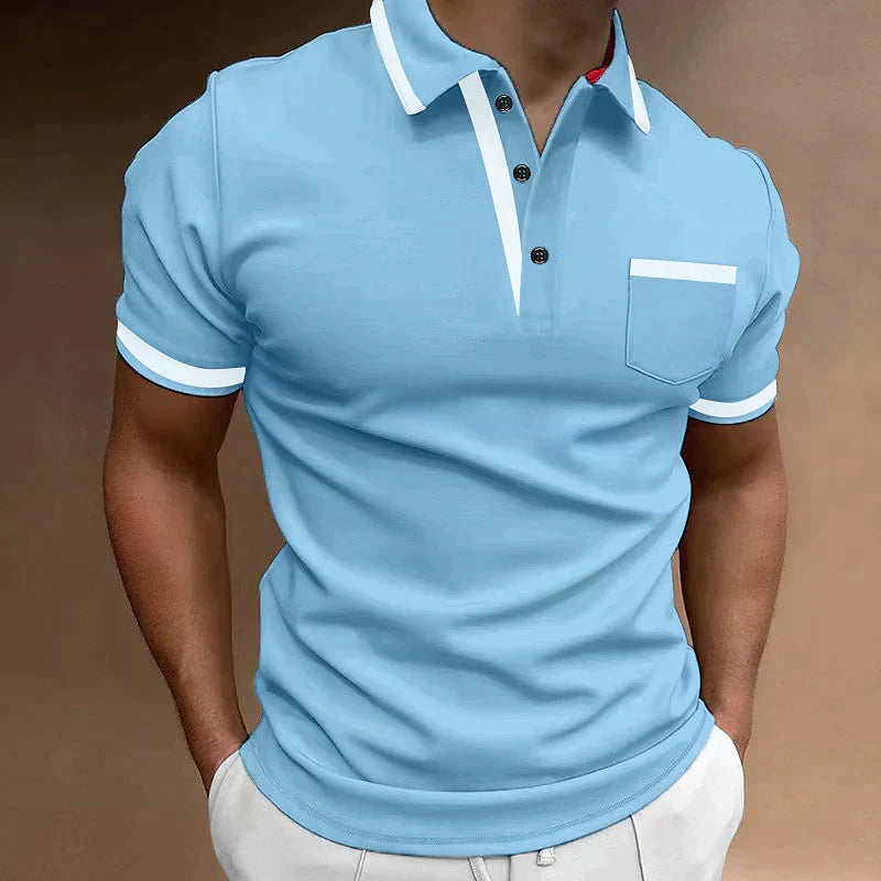 Classic Fit Short Sleeve Collared Polo Shirt for Men | Casual Office Wear