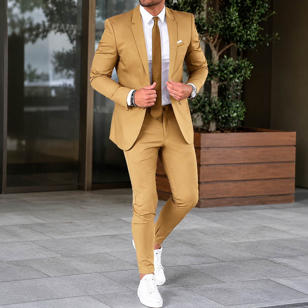 Two Piece Slim Fit Suit with Blazer and Pants for Men | Formal Occasions