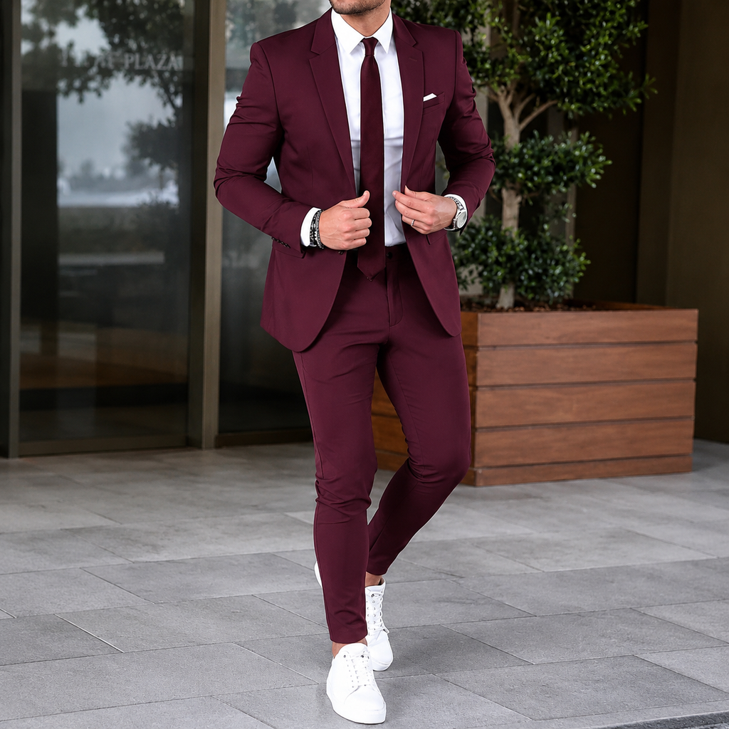 Two Piece Slim Fit Suit with Blazer and Pants for Men | Formal Occasions