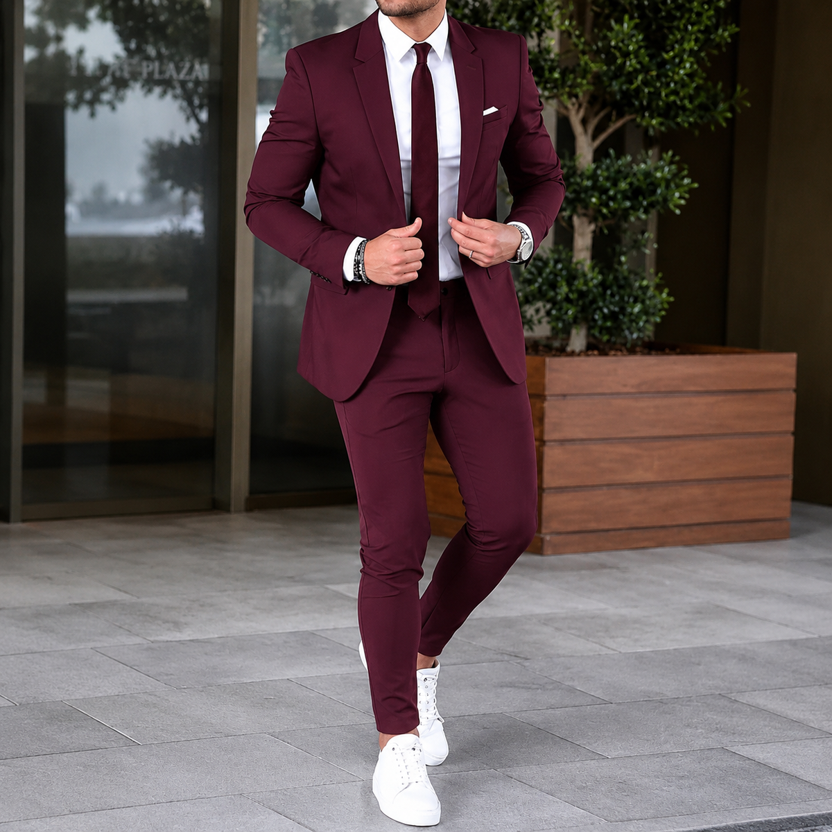 Two Piece Slim Fit Suit with Blazer and Pants for Men | Formal Occasions