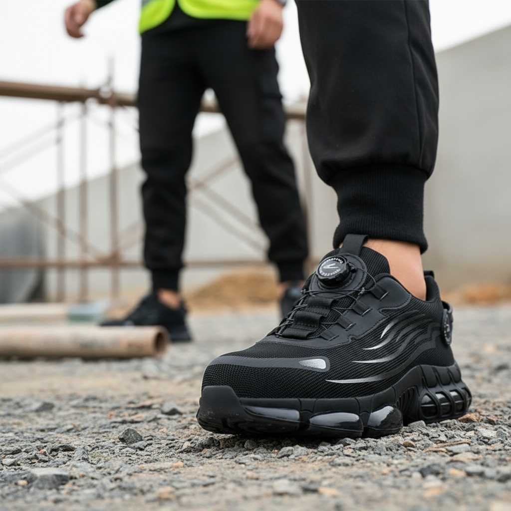 Reinforced Toe Lace Up Safety Work Boots for Men | Stable Sole Everyday Use