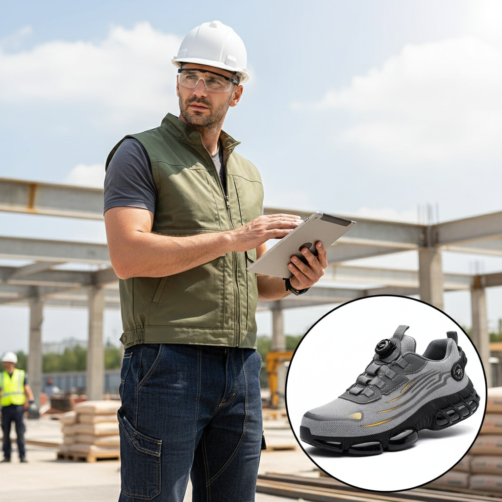 Reinforced Toe Lace Up Safety Work Boots for Men | Stable Sole Everyday Use