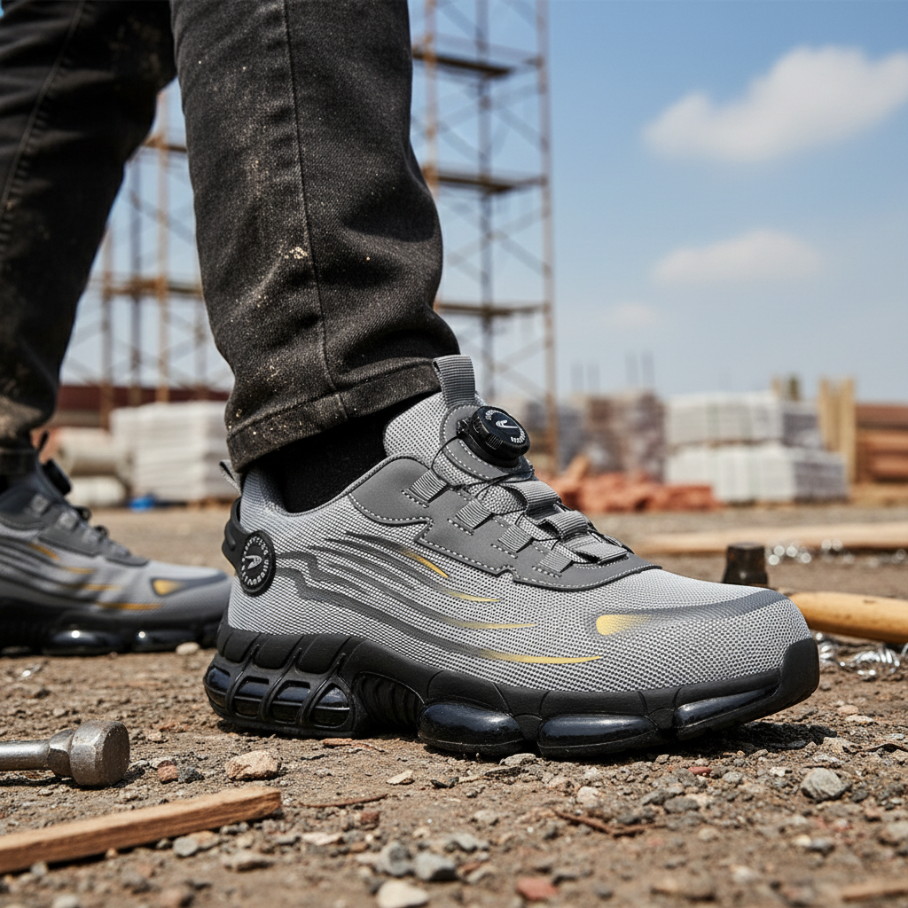 Reinforced Toe Lace Up Safety Work Boots for Men | Stable Sole Everyday Use