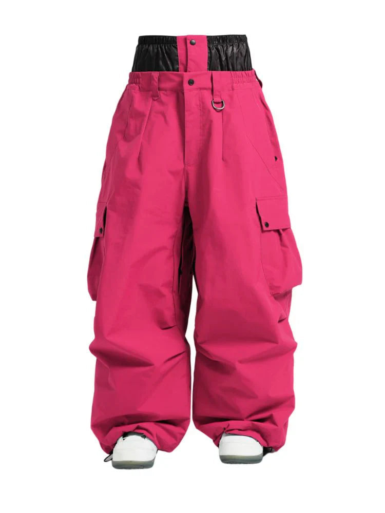 Baggy Cargo Snowboard Pants with Adjustable Waist for Men | Winter Sports