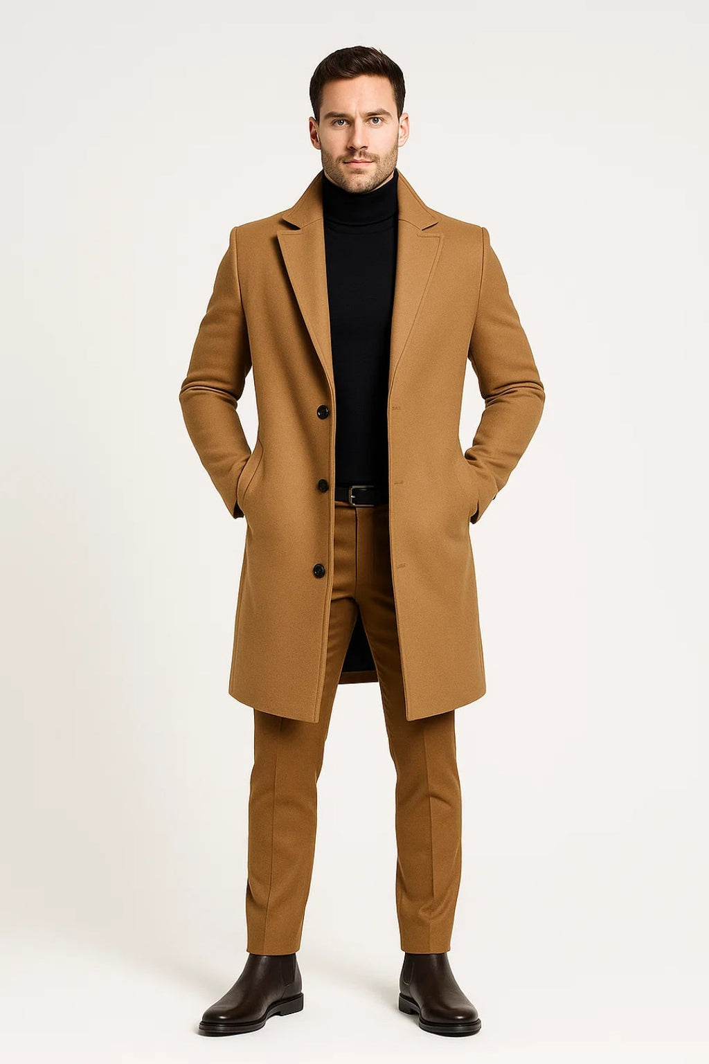 Men's Long Coat | Fitted Cut
