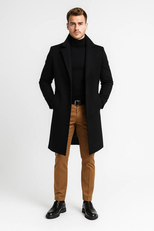 Men's Long Coat | Fitted Cut