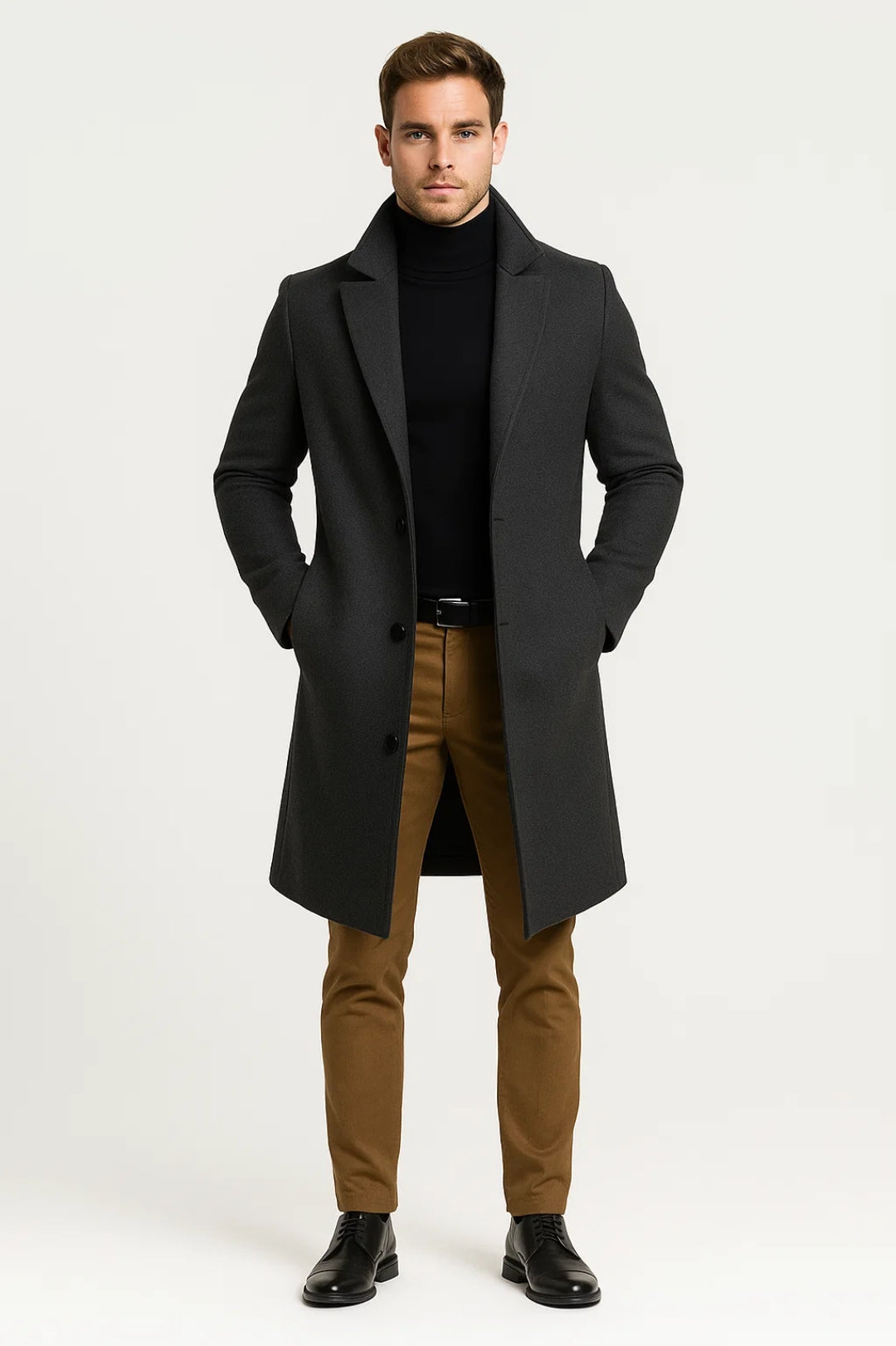 Men's Long Coat | Fitted Cut
