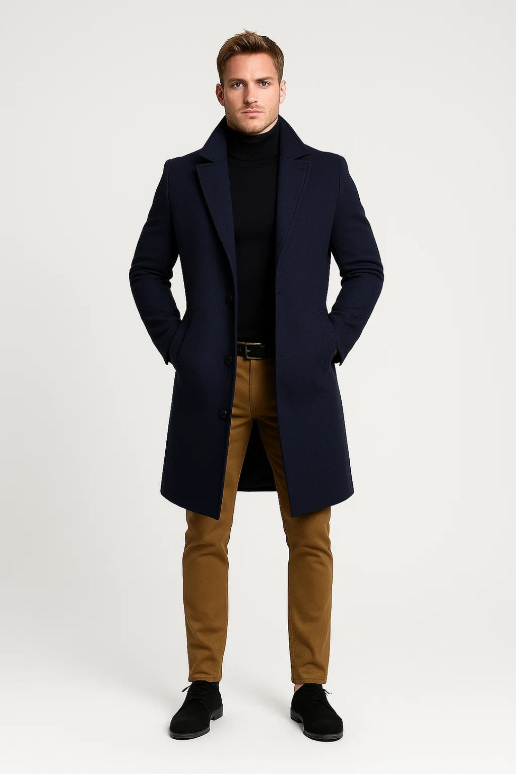 Men's Long Coat | Fitted Cut