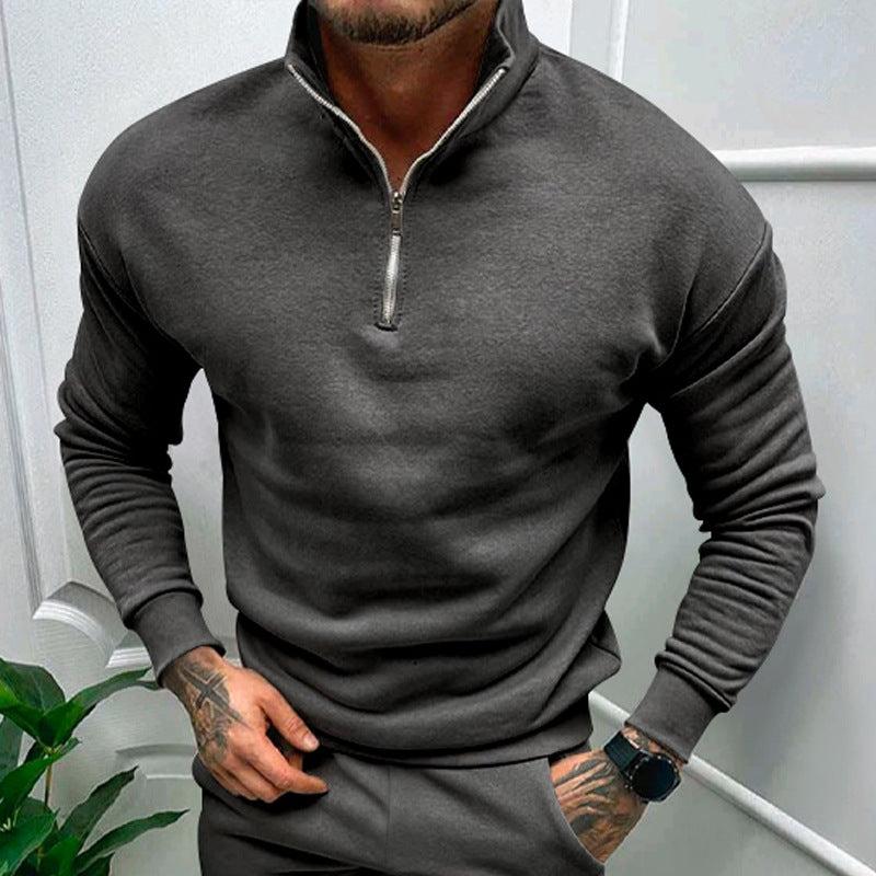 Lorenzo Bianchi | Luxury Men's Sweater with Short Zip and Timeless Style