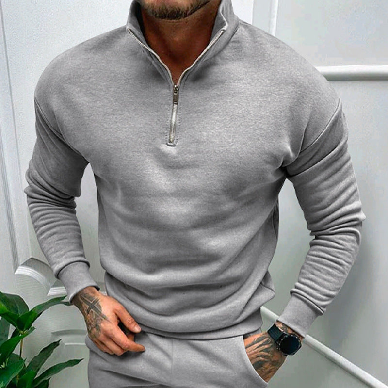 Lorenzo Bianchi | Luxury Men's Sweater with Short Zip and Timeless Style