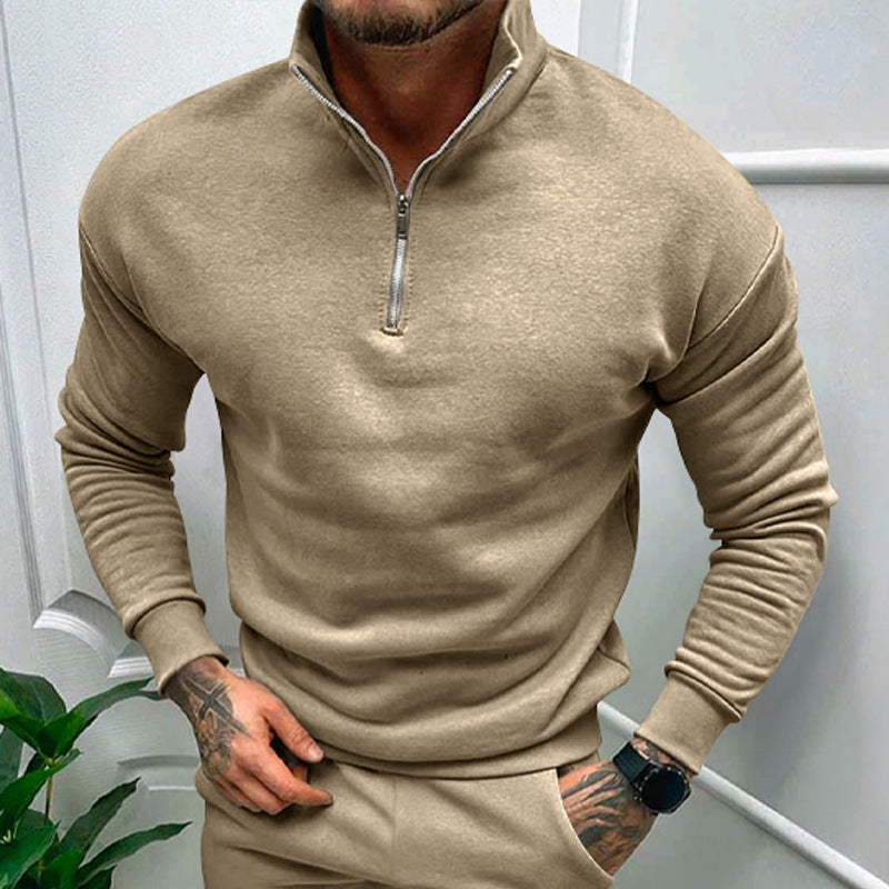 Lorenzo Bianchi | Luxury Men's Sweater with Short Zip and Timeless Style