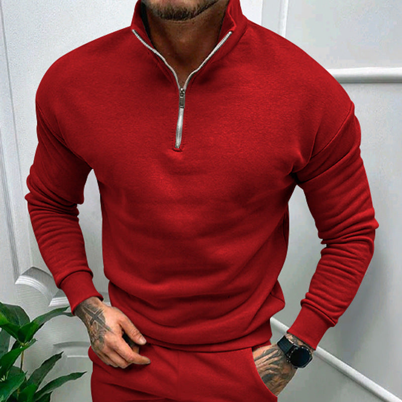 Lorenzo Bianchi | Luxury Men's Sweater with Short Zip and Timeless Style
