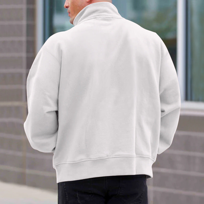Lorenzo Bianchi | Luxury Men's Sweater with Short Zip and Timeless Style