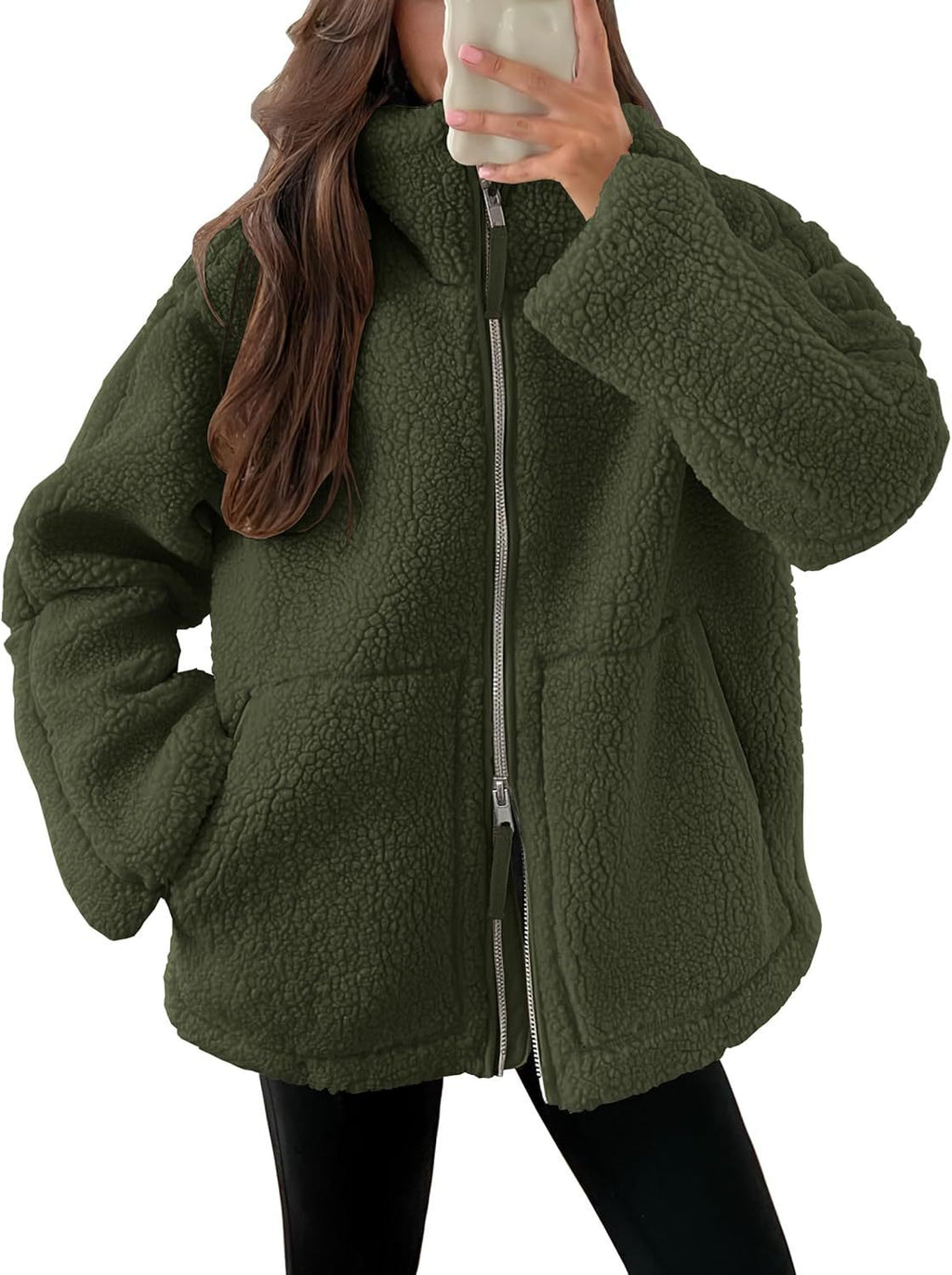 Women’s Coat | Loose Fit with Zipper Closure Winter Clothing