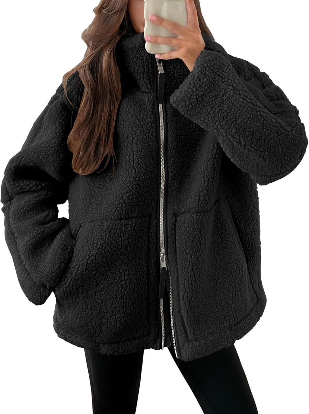 Women’s Coat | Loose Fit with Zipper Closure Winter Clothing