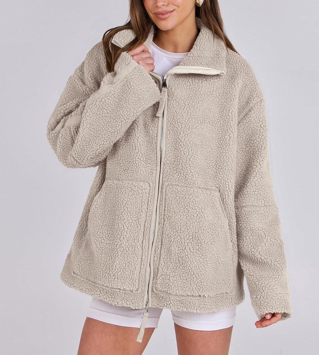Women’s Coat | Loose Fit with Zipper Closure Winter Clothing