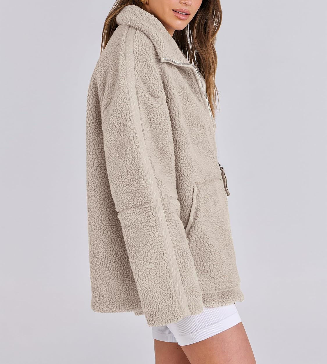 Women’s Coat | Loose Fit with Zipper Closure Winter Clothing