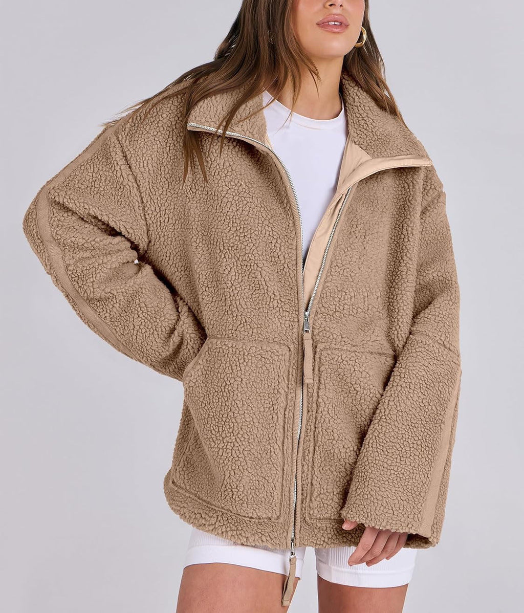 Women’s Coat | Loose Fit with Zipper Closure Winter Clothing
