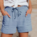 Women Shorts  | elastic waist drawstring loose cut