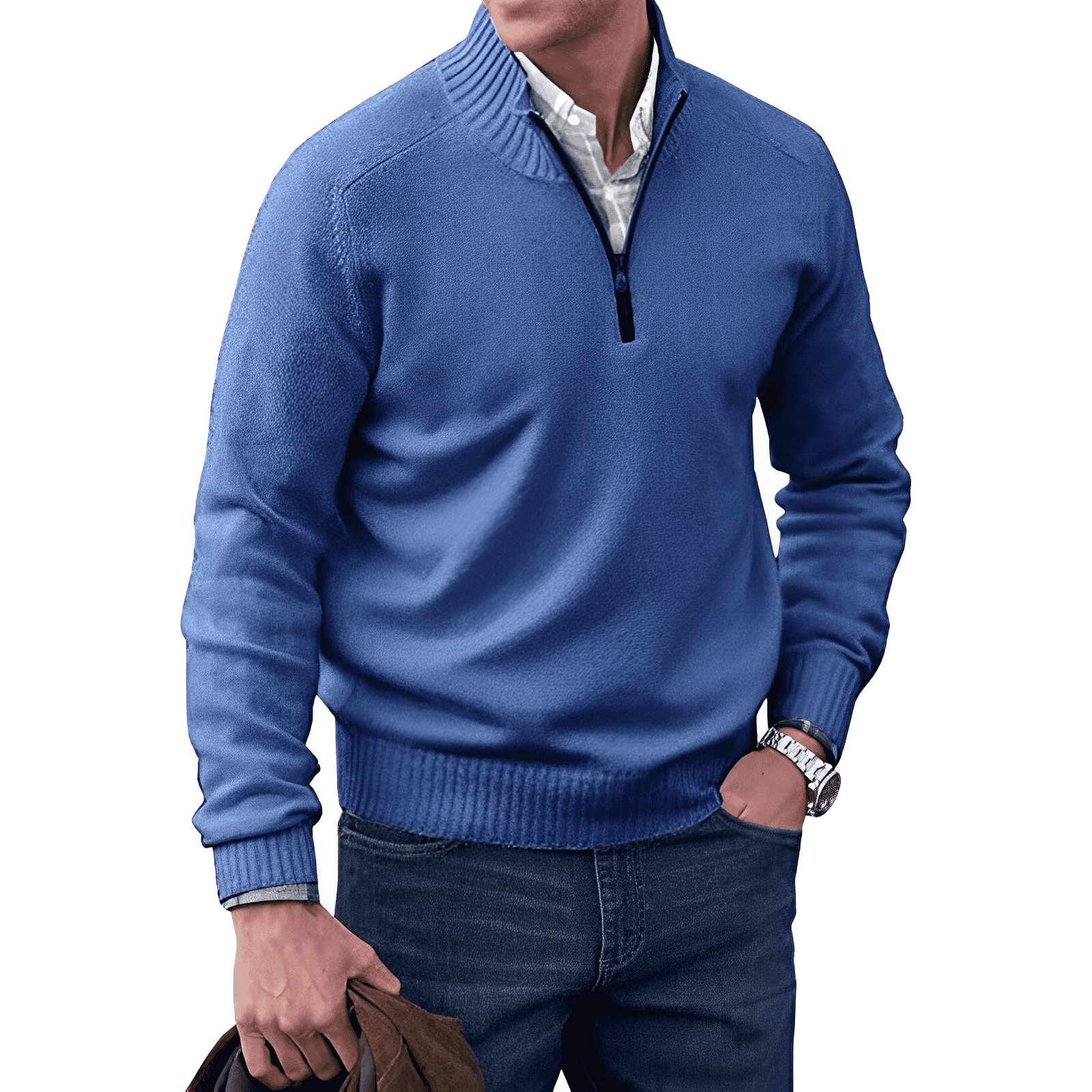 Matteo Ricci | Luxury Cashmere Men's Sweater with Zipper