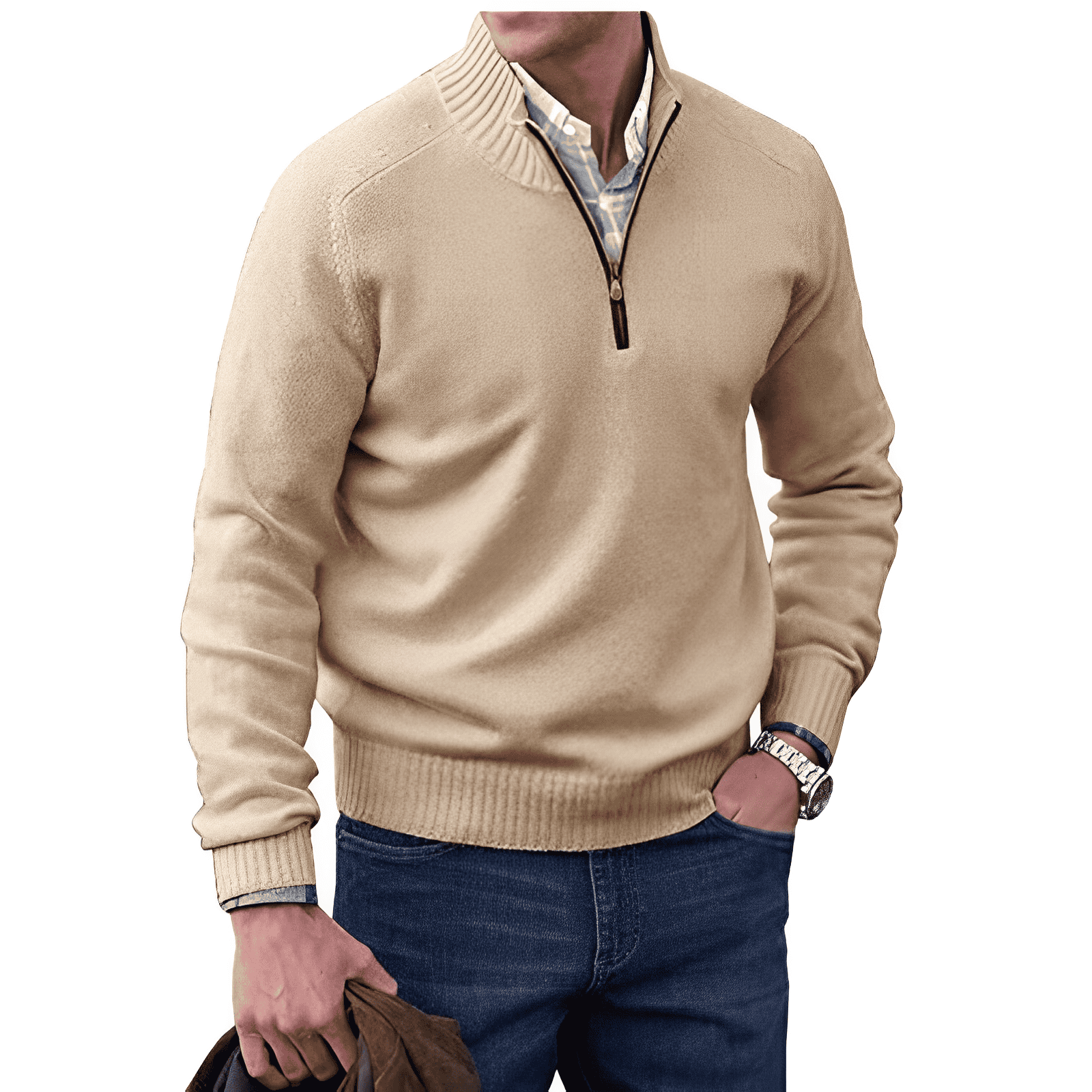 Matteo Ricci | Luxury Cashmere Men's Sweater with Zipper