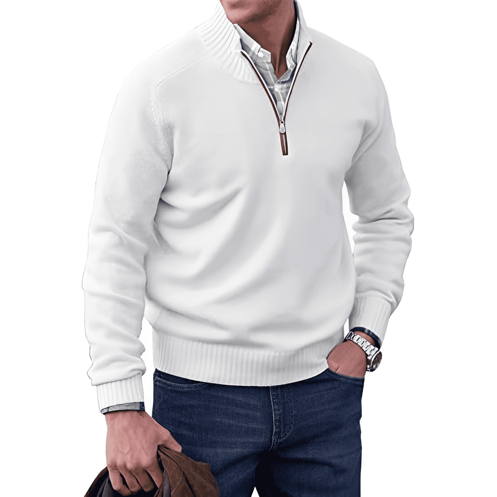 Matteo Ricci | Luxury Cashmere Men's Sweater with Zipper