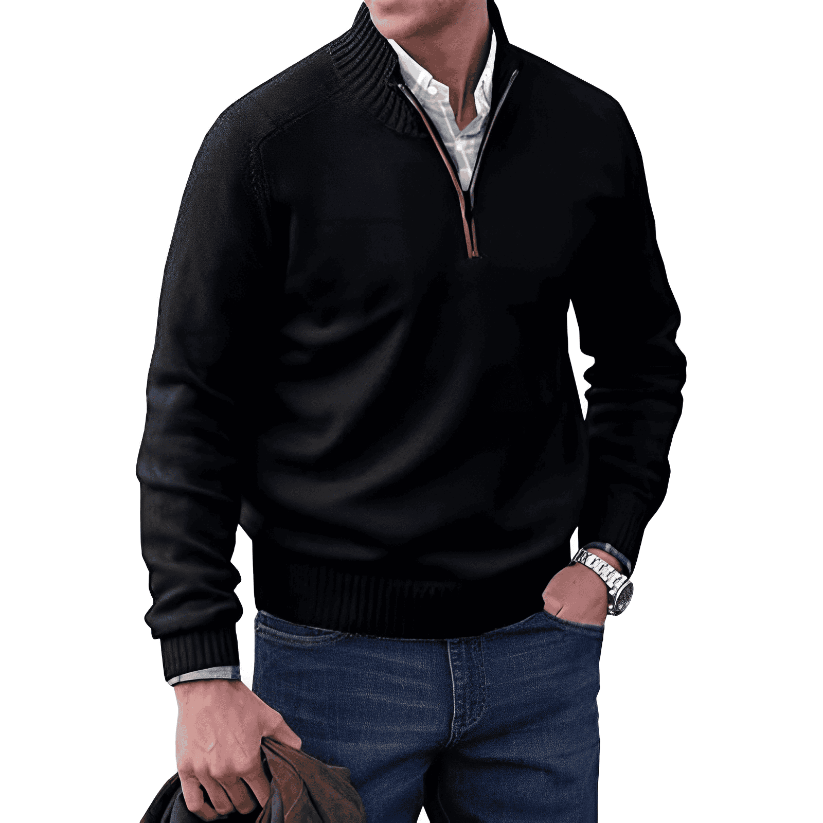 Matteo Ricci | Luxury Cashmere Men's Sweater with Zipper