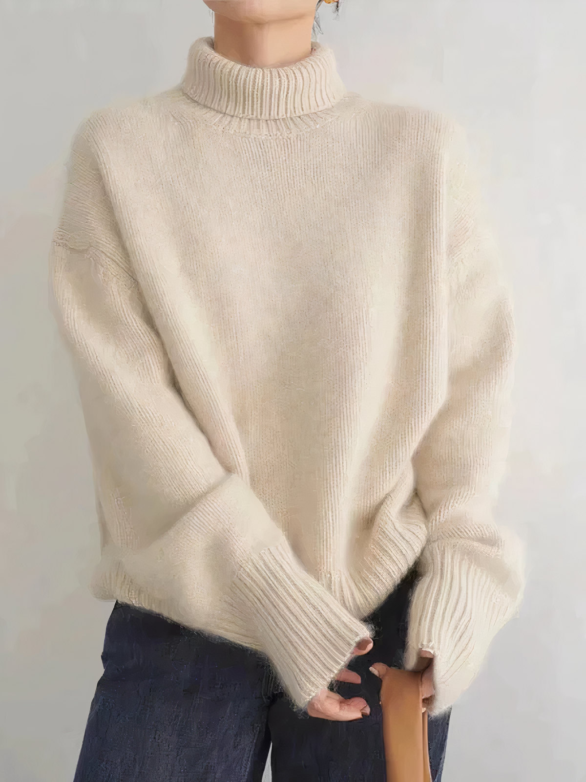 Babette™ Warm Oversized Sweater with Collar