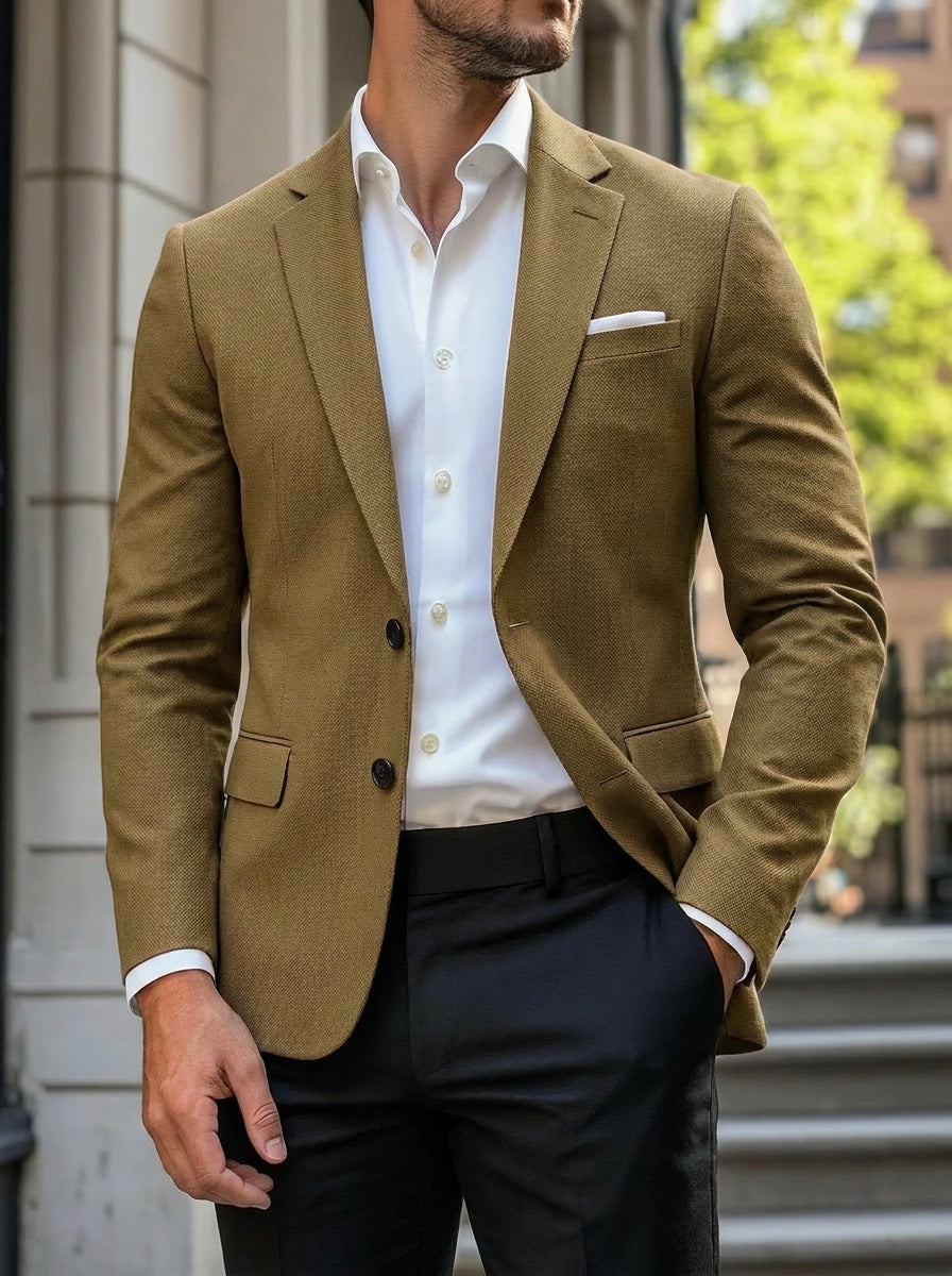 Single Breasted Standard Fit Casual Jacket for Men | Lightweight