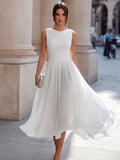 Draped Neck Sleeveless Pleated Midi Dress for Women | Occasion Wear
