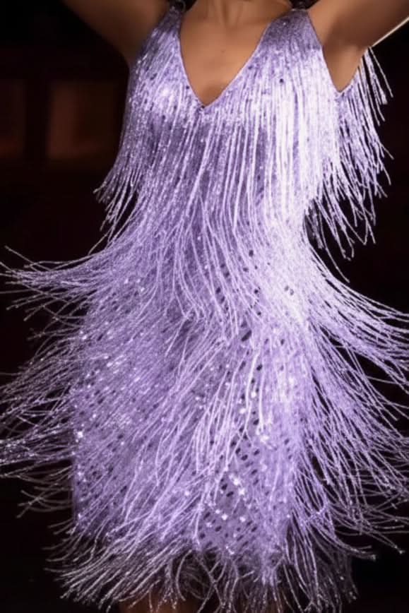 Sequin Fringe A-Line Dress for Women | Evening and Cocktail
