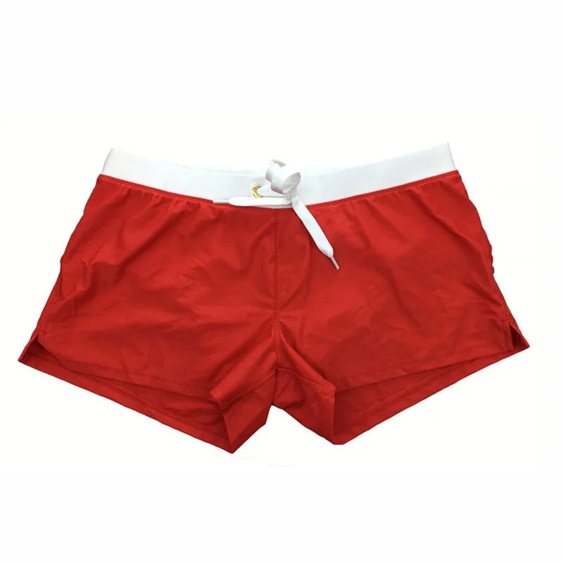 Men Swim Shorts | Drawstring Fitted Swim Trunks