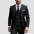 Slim Fit Tailored Three Piece Formal Suit Set for Men | Jacket Vest Pants