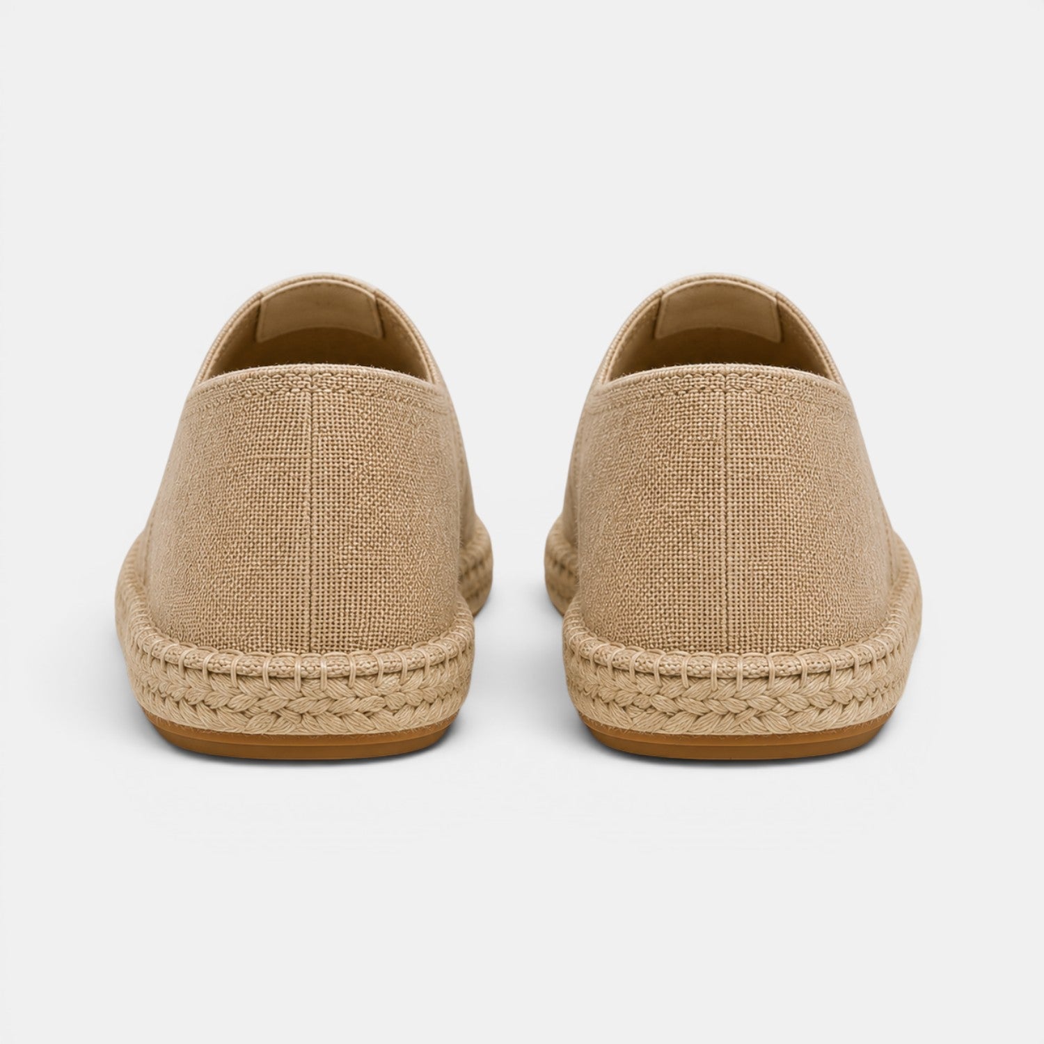 Khaki Linen Slip-On Espadrilles for Men | Summer Casual